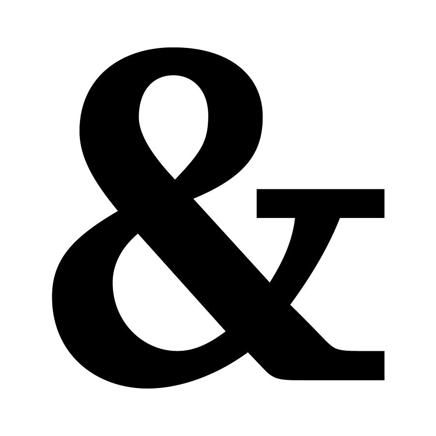 Ampersand in Black Typewriter Style Digital Art by Custom Home Fashions ...