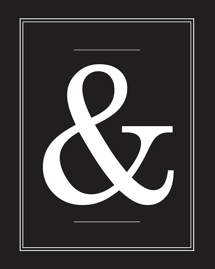 Gray and White Ampersand Printable