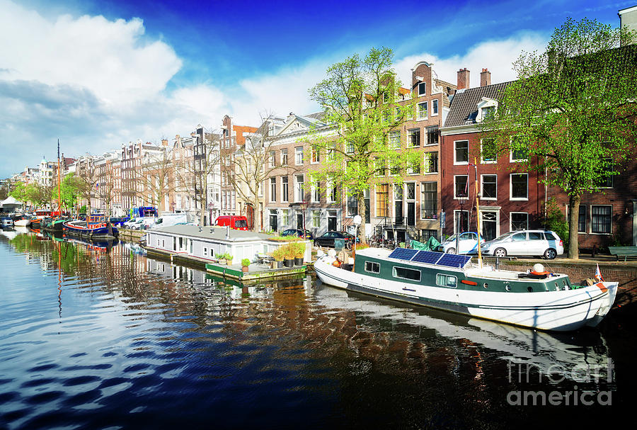 Amstel Canal, Amsterdam Photograph by Anastasy Yarmolovich