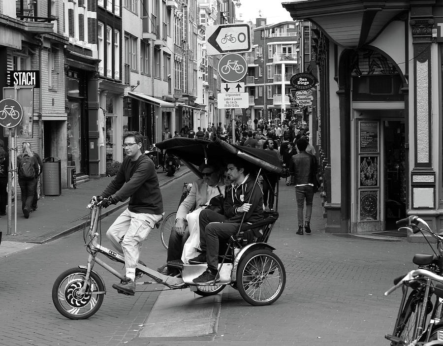 Amsterdam Bicycle Taxi Photograph by Aidan Moran