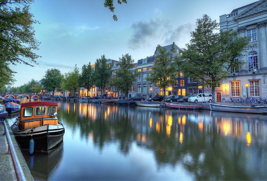 Amsterdam Blue Hour Photograph