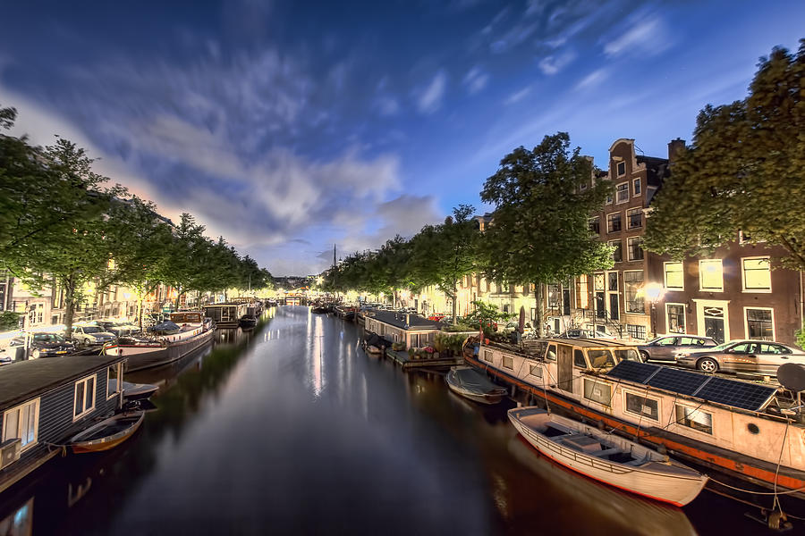 Amsterdam Blue Hour Photograph by Nadia Sanowar