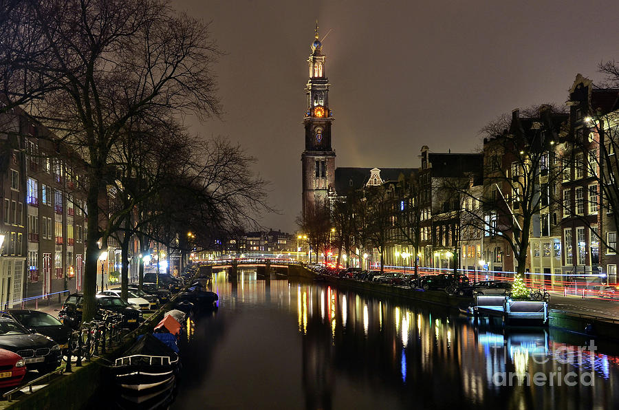 Amsterdam by night - Prinsengracht Photograph by Carlos Alkmin
