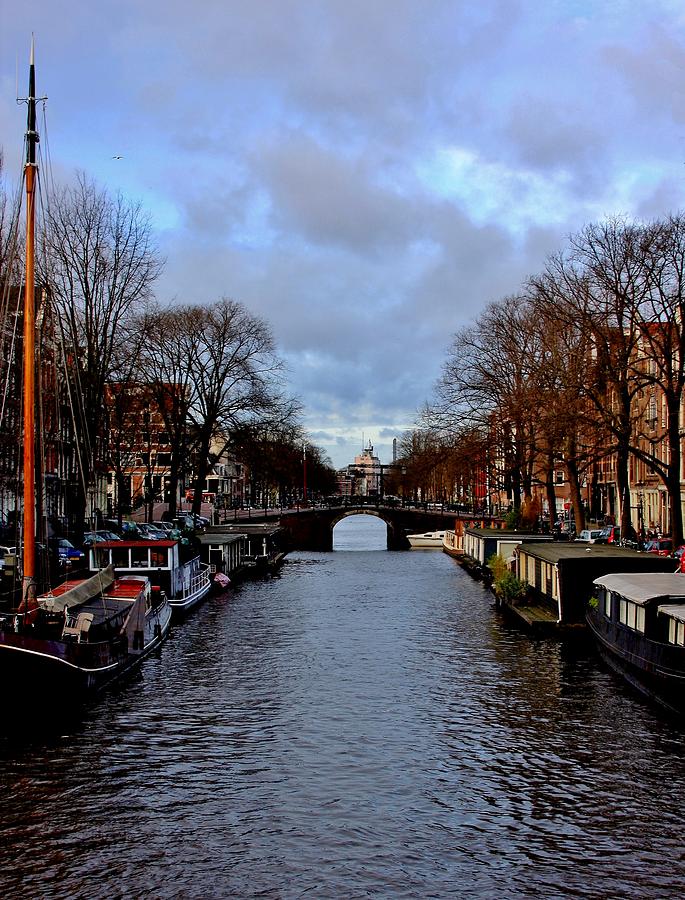 Amsterdam Canal At Dusk Photograph
