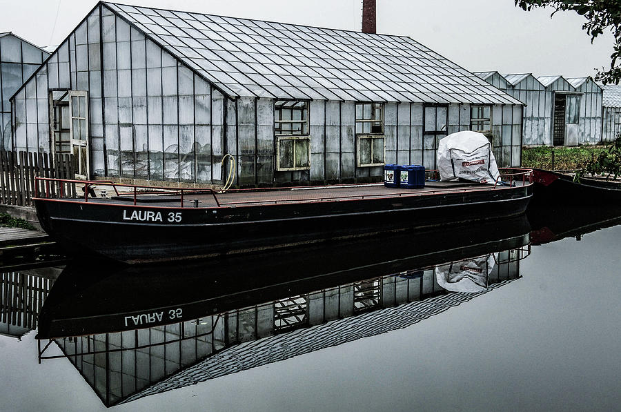 Amsterdam Canal Boat-Greenhouse Photograph by William Kimble