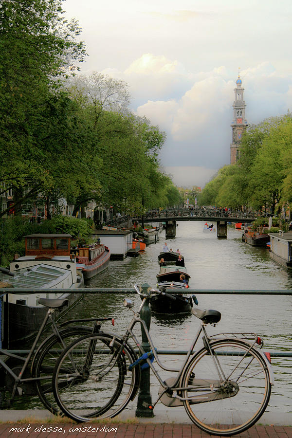 Amsterdam canal Photograph by Mark Alesse