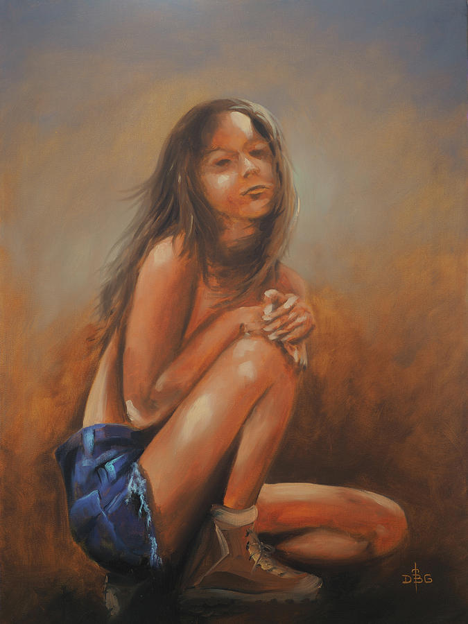 Amsterdam Girl Painting by David Bader