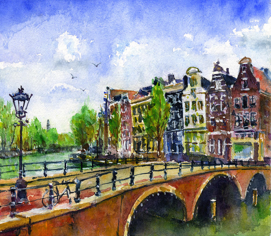 Amsterdam Netherlands Painting by John D Benson