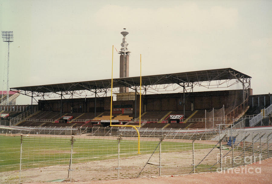 Amsterdam Olympic Stadium - East Side Grandstand and Marathon Tower - April 1996 Photograph by Legendary Football Grounds