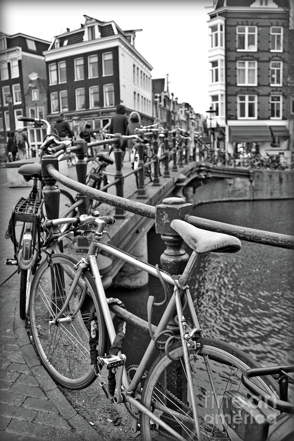 Amsterdam Perspective in Black and White Photograph by Carol Groenen