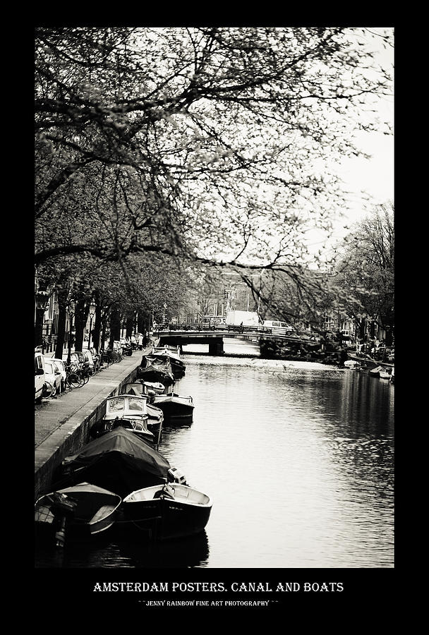 Amsterdam Posters. Canal and Boats Photograph by Jenny Rainbow