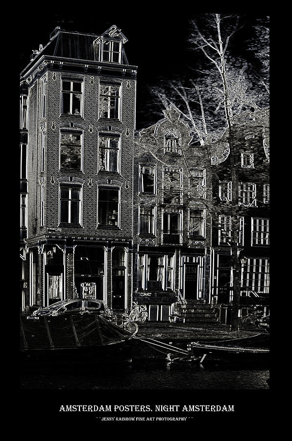 Amsterdam Posters. Night Amsterdam Photograph by Jenny Rainbow
