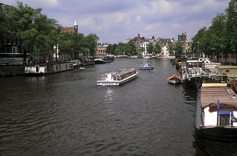 Summer Photograph - Amsterdam Water Scene by Sally Weigand