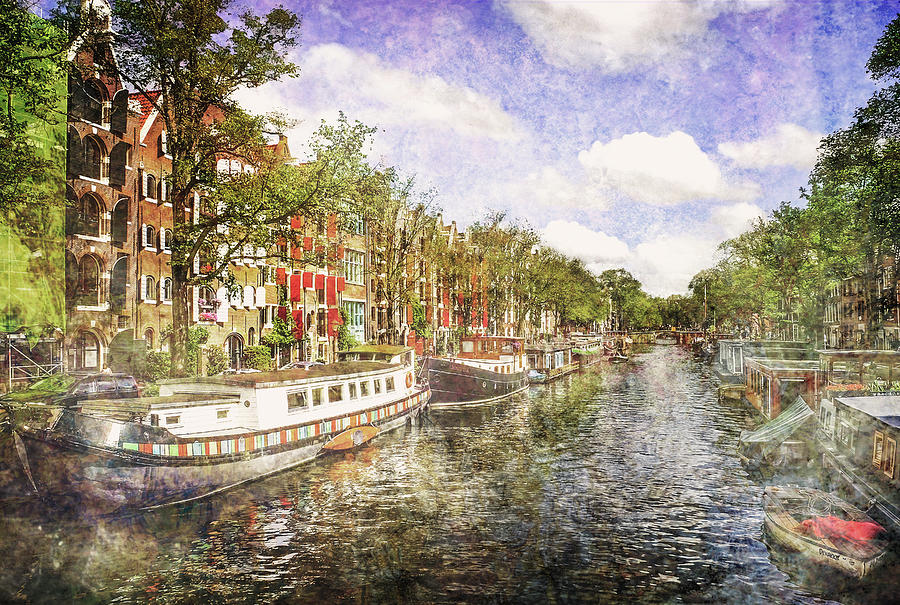 Amsterdam Waterway  Photograph by Alan Hausenflock