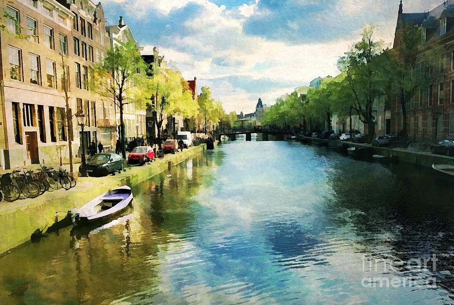 Amsterdam Waterways Digital Art by Judy Palkimas
