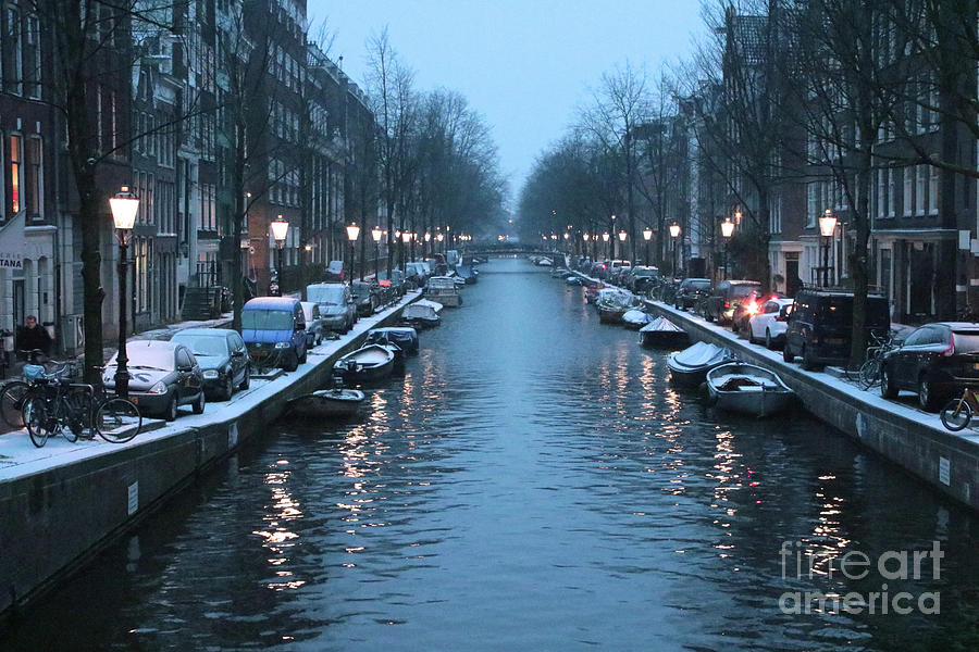 Amsterdam Winter Blues Photograph by Carol Groenen