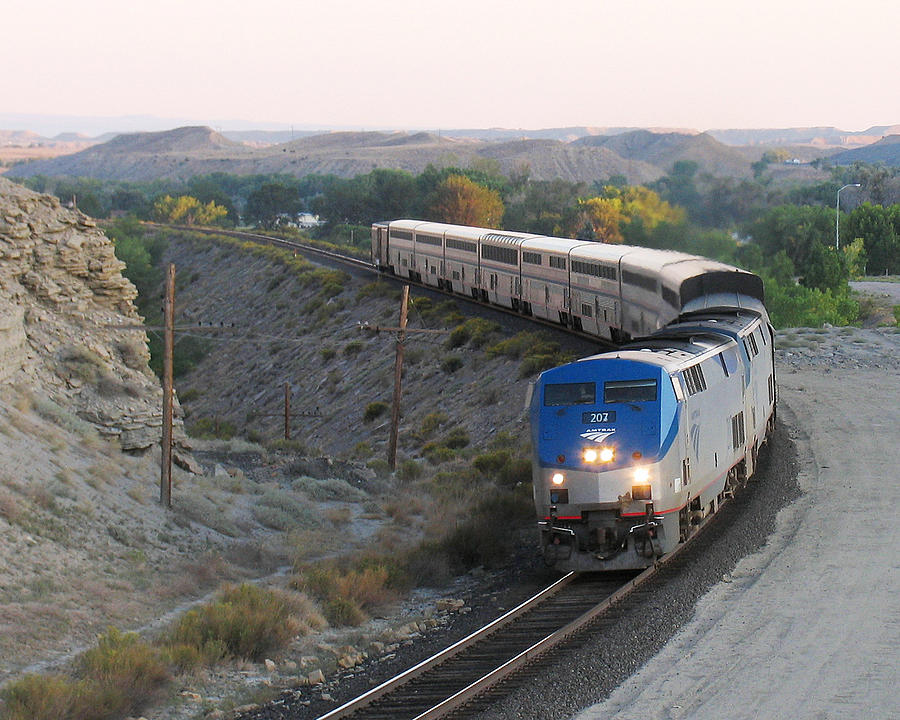 Train Photograph - Amtrak at Carbonville Utah by Malcolm Howard