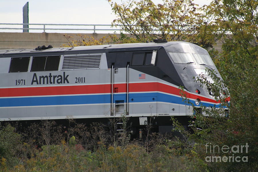 Amtrak On Side Track Photograph