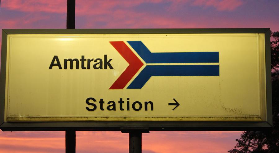 Amtrak Station Sign Photograph by Cynthia Guinn