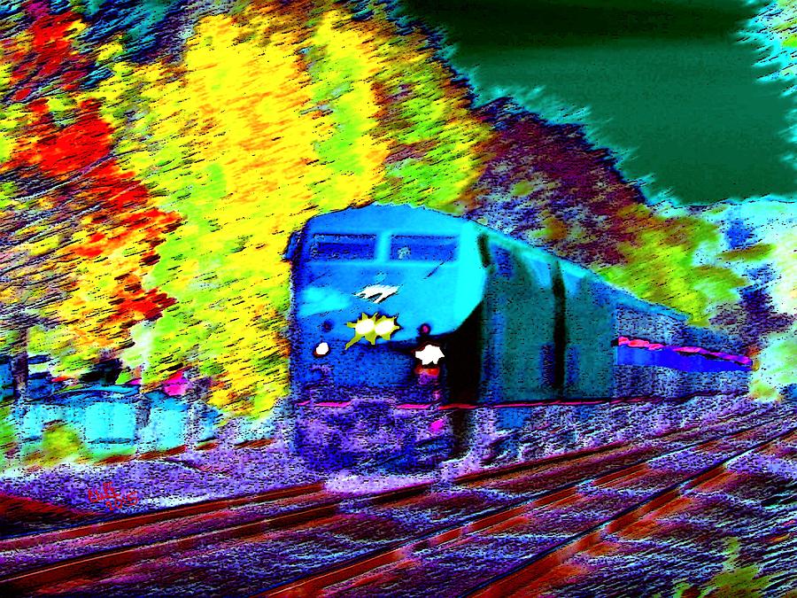 Amtrak through Ashland Painting by Cliff Wilson