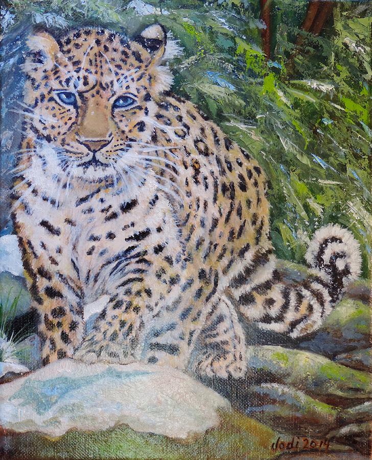 Amur Leopard Painting by Jodi Higgins