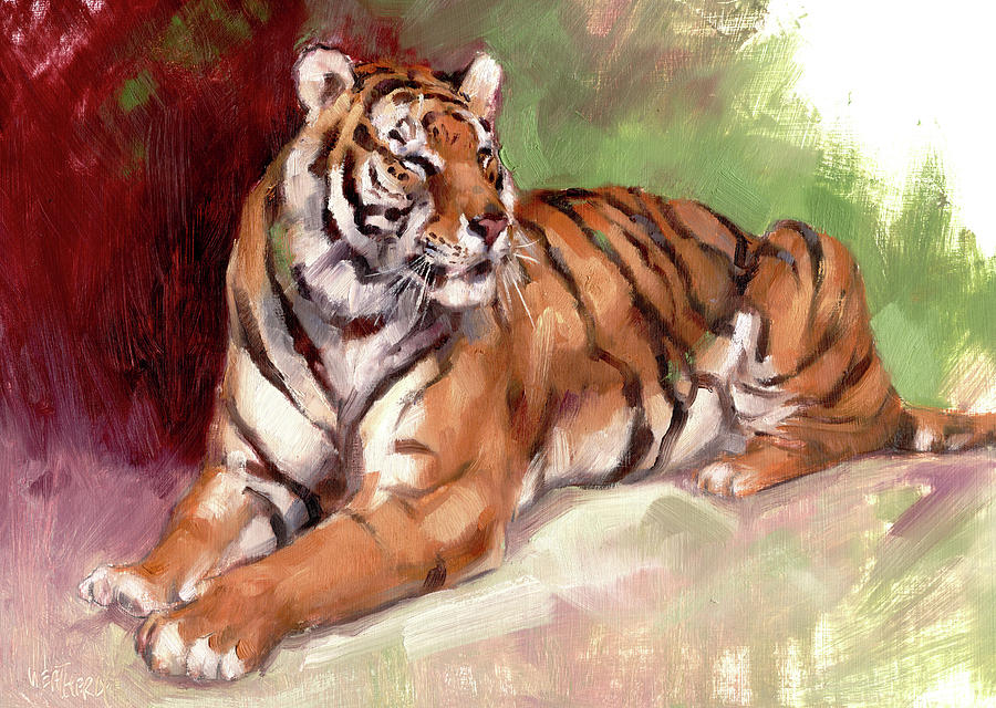 Wildlife Painting - Amur Tiger by Joe Weatherly