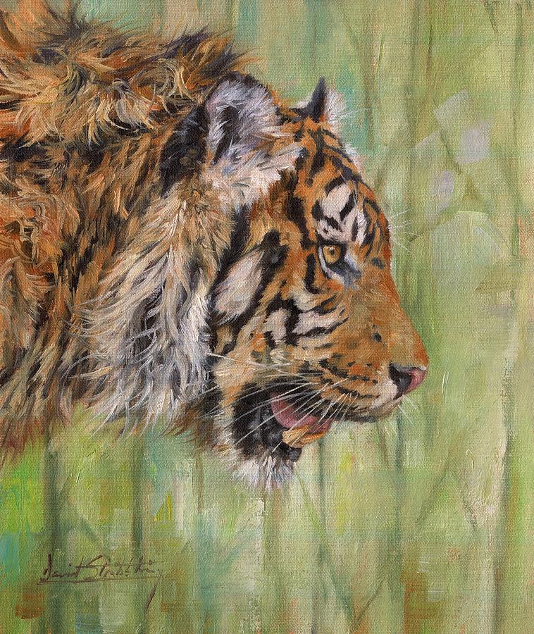 Amur Tiger Profile Painting