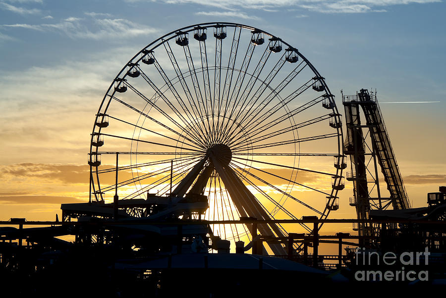 Amusement Park Sunset Photograph by Anthony Totah