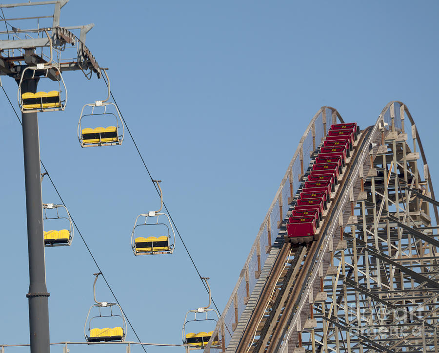 Amusement Park - Ups and Downs Photograph by Anthony Totah