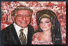 Amy and Tony Bennett  Painting by Sam Shaker