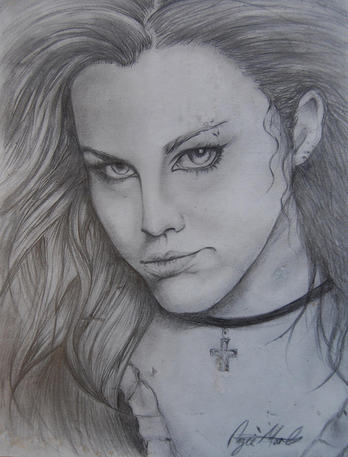 Amy Lee Drawing by Angela Moore - Fine Art America