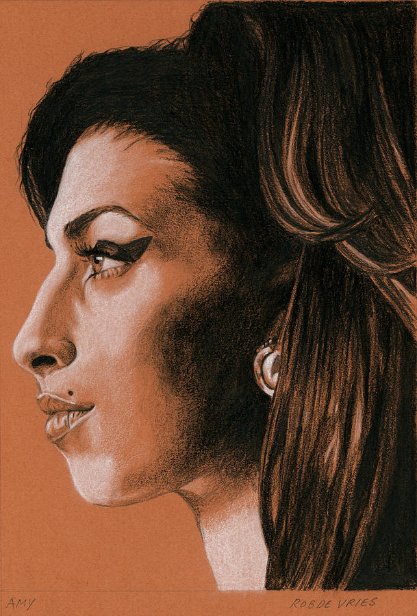 Amy Drawing by Rob De Vries