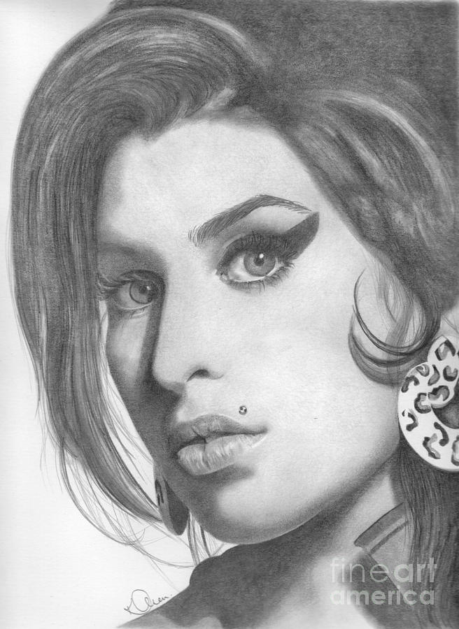 Amy Winehouse Drawing by Karen Townsend