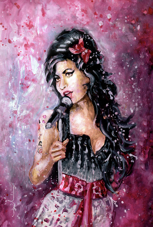 Amy Winehouse Painting by Miki De Goodaboom