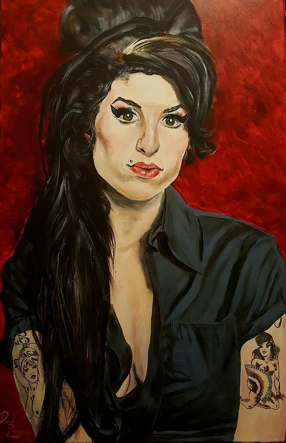 Amy Winehouse Reflections Painting by David Peninger