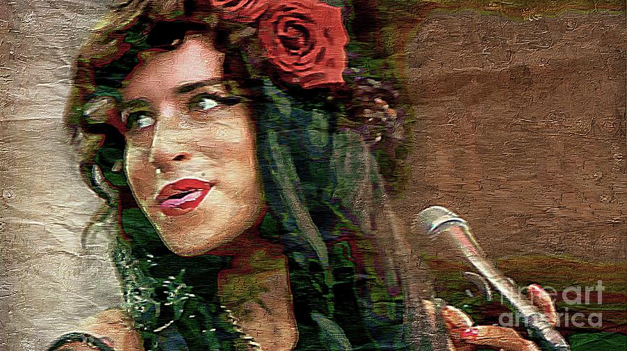 Amy Winehouse - Singer Painting by Ian Gledhill
