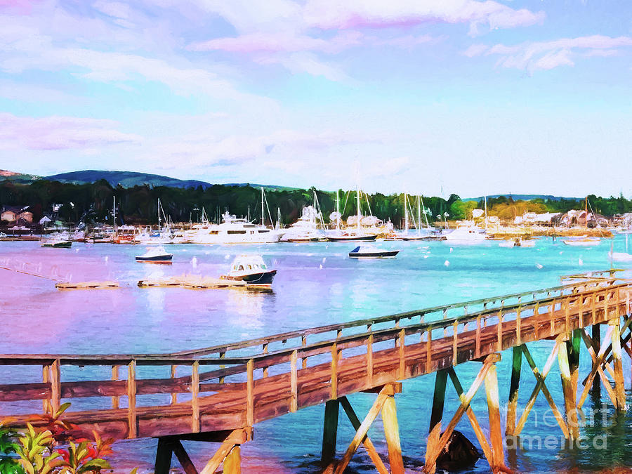 An Abstract View of Southwest Harbor, Maine  Photograph by Anita Pollak