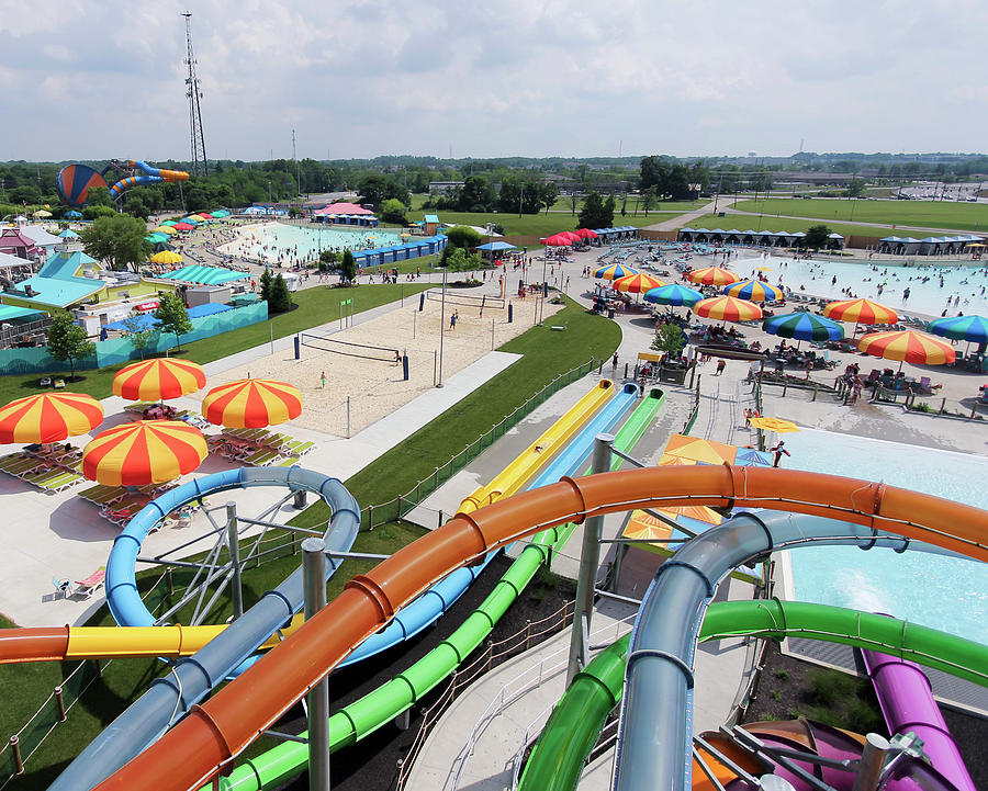 An Aerial Shot at Soak City, Kings Island Photograph by Derrick Neill