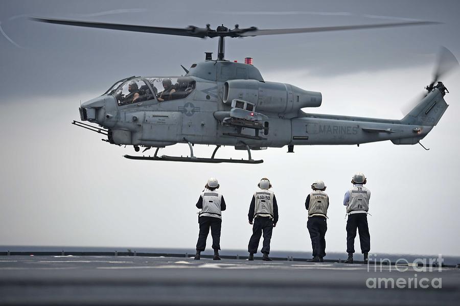 Sailors Painting - An AH-1W Super Cobra by Celestial Images