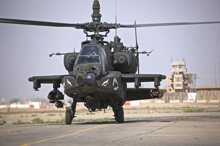 An Ah-64 Apache Helicopter Returns Photograph by Terry Moore - Pixels