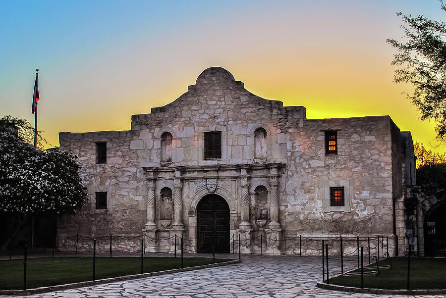 The Alamo Photograph - An Alamo Sunrise - San Antonio Texas by Gregory Ballos