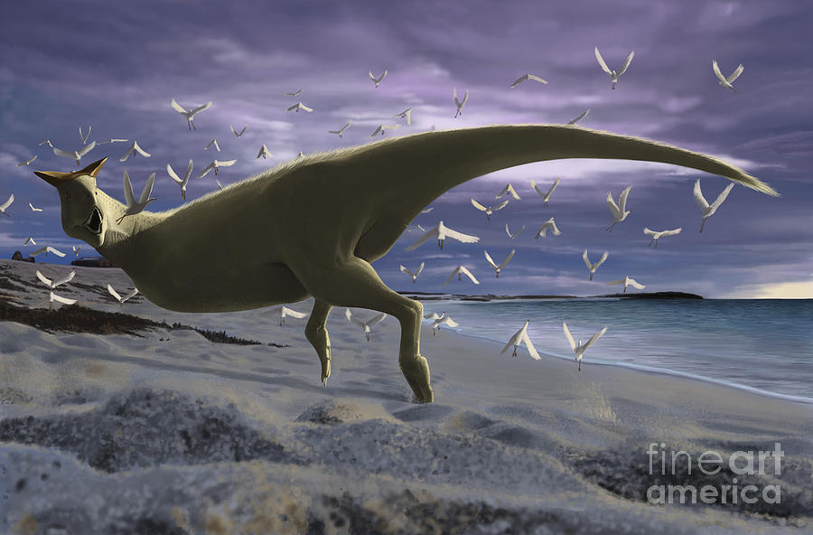 An Albino Carnotaurus Surprising Digital Art