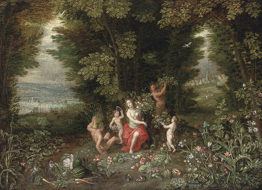 An Allegory of Earth Painting by Jan Brueghel the Younger