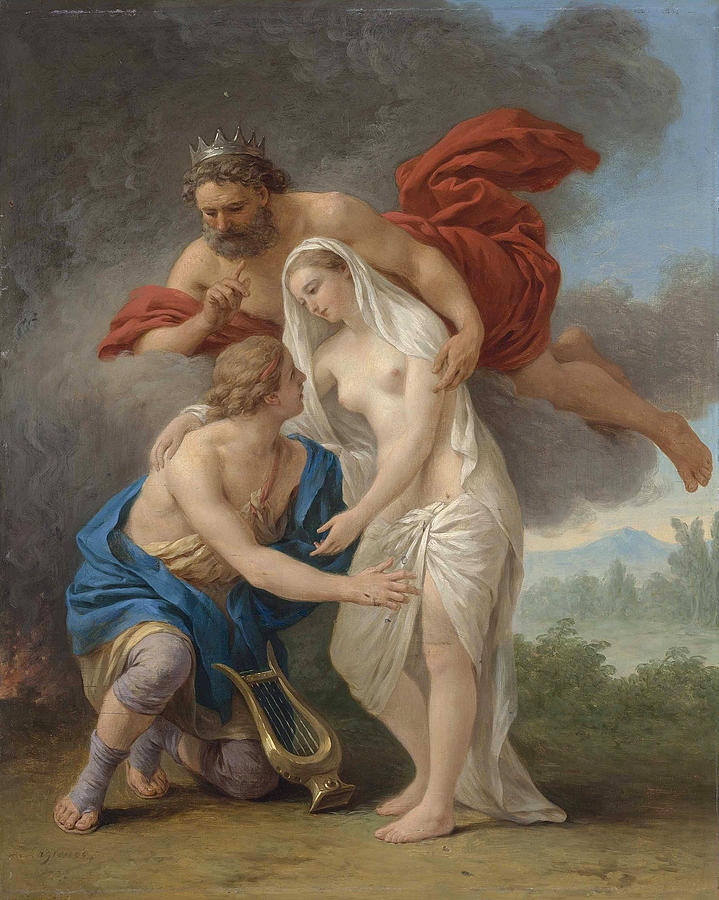 An Allegory of Music. Orpheus, Pluto and Euridices Painting by Louis-Jean-Francois Lagrenee