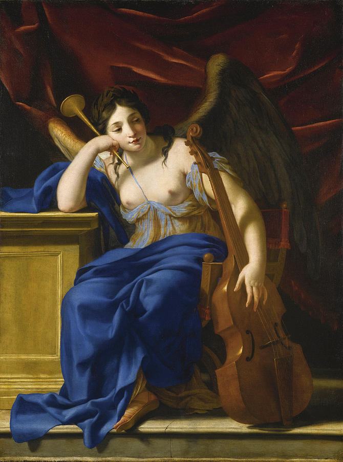 An Allegory of Poetry Painting by Eustache Le Sueur