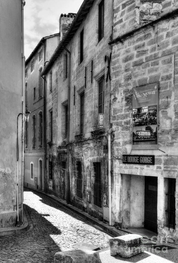 An Alley In Avignon 2 BW Photograph by Mel Steinhauer