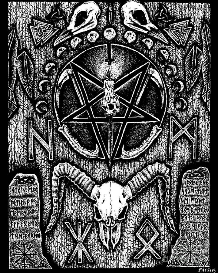 An Altar For Hugin And Munin Drawing By Brittney Bettencourt 