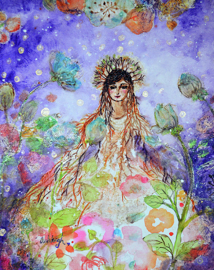 An Angel for all of the Chakras and her name is Simplicity Painting by Ashleigh Dyan Bayer