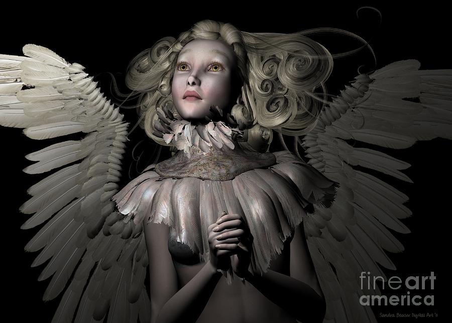 An Angels Prayer Digital Art by Sandra Bauser