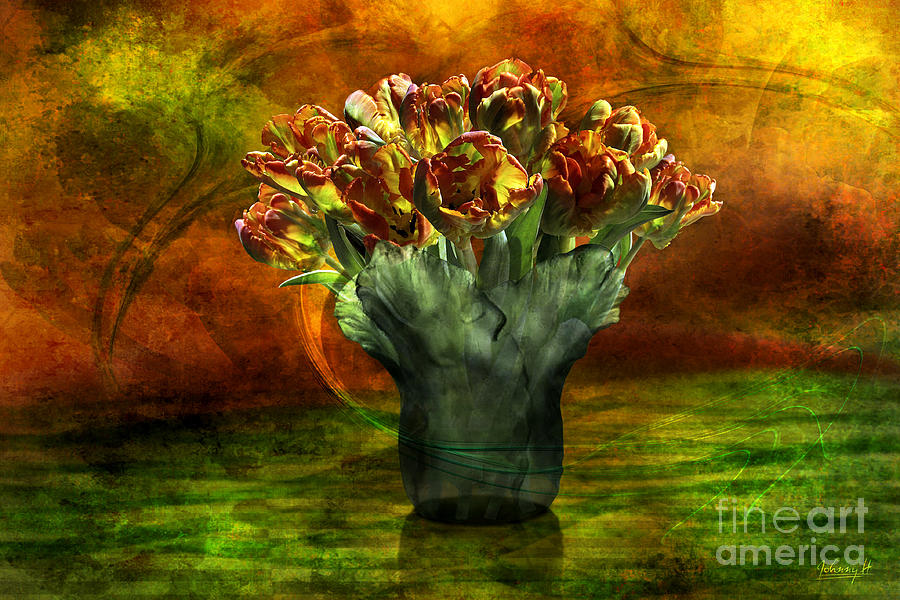 An armful of tulips Digital Art by Johnny Hildingsson